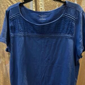 Talbots Women's Deep Blue Short Sleeve Top
